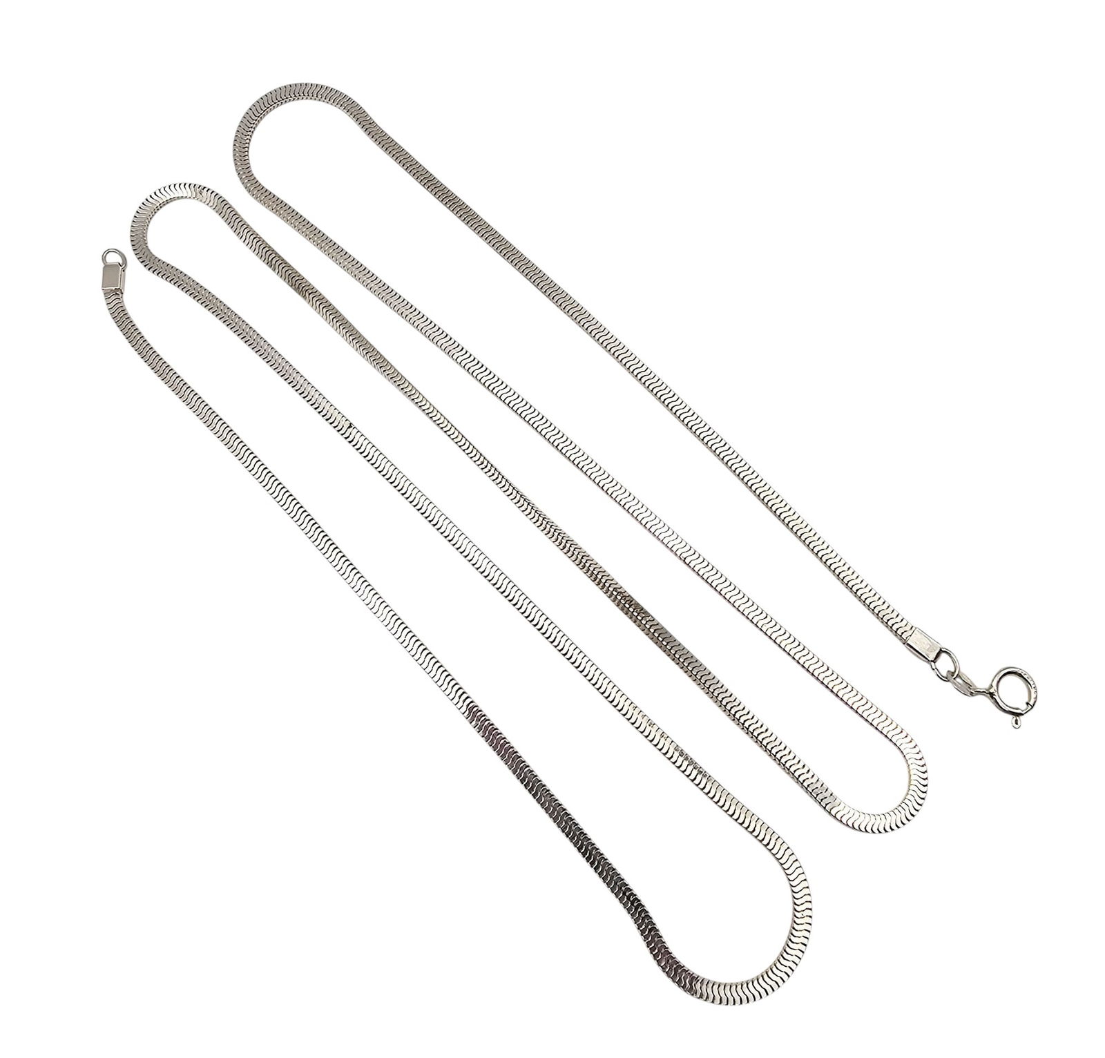 Sterling Silver Long Square Snake Chain Necklace 21 G (1 of 3)