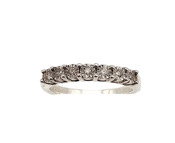 SUN Diamond Sterling Silver Cocktail Ring Size 8.25 3.1 G