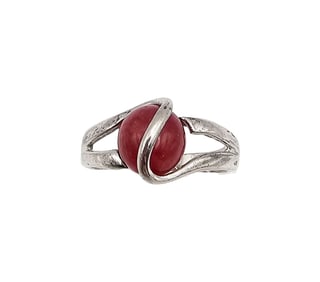Quartz Sterling Silver Ring Size 6.75 3.7 G