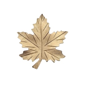 Bond Boyd Gold Over Sterling Silver Maple Leaf Brooch 3.3 G