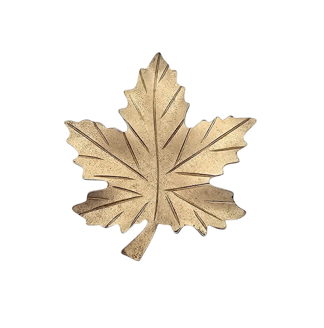 Bond Boyd Gold Over Sterling Silver Maple Leaf Brooch 3.3 G (1 of 4)