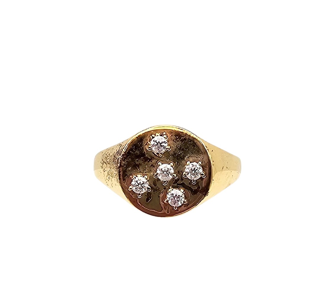 D'Joy Diamond Gold Over Sterling Silver Cocktail Ring Size 10.5 6.4 G (1 of 4)