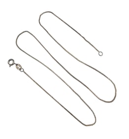 Sterling Silver Box Chain Necklace 1.9 G