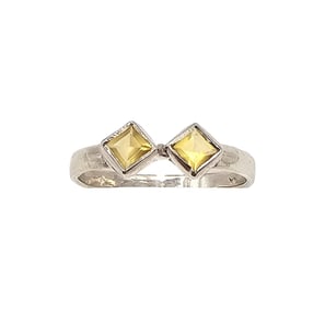 Rhinestone Sterling Silver Cocktail Ring Size 6.25 1.6 G
