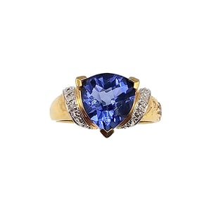 Ross Simons Cubic Zirconia Gold Over Sterling Silver Cocktail Ring Size 9.25 4.3 G