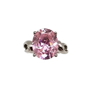 STS Cubic Zirconia Sterling Silver Cocktail Ring Size 5.75 5 G