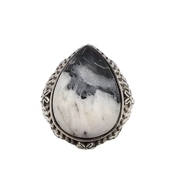 D'Joy Dendritic Opal Sterling Silver Ring Size 9.5 9.8 G