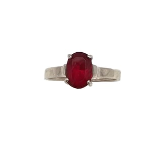 CW Rhinestone Sterling Silver Cocktail Ring Size 7.5 2.1 G