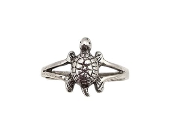 Sterling Silver Turtle Ring Size 7.5 2.6 G