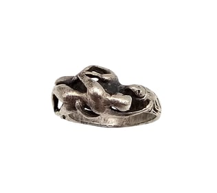 Sterling Silver Nude Couples Embrace Ring Size 5.5 5.5 G