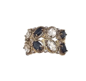 Ross Simons Sapphire Gold Over Sterling Silver Cocktail Ring Size 9.5 6.7 G