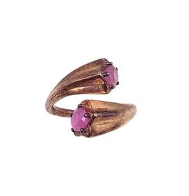 D'Joy Ruby Gold Over Sterling Silver Cocktail Ring Size 9.5 5.9 G