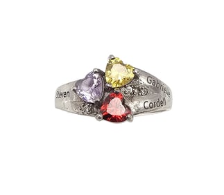 S Multi Gemstone Sterling Silver Cocktail Ring Size 8.75 4.3 G