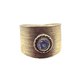 Dalia ID Topaz Gold Over Sterling Silver Cocktail Ring Size 9.5 7.2 G