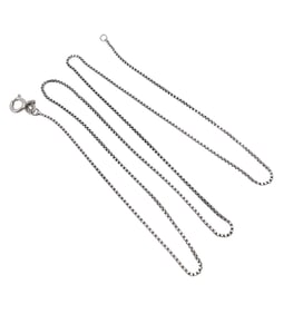 Sterling Silver Box Chain Necklace 2.8 G
