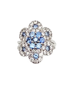 STS Topaz Sterling Silver Cocktail Ring Size 7.75 6.2 G