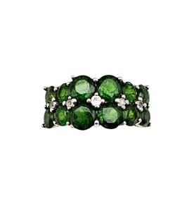 HI Tourmaline Sterling Silver Cocktail Ring Size 5.75 4.4 G