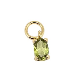 Ross Simons Peridot Gold Over Sterling Silver Pendant 0.5 G