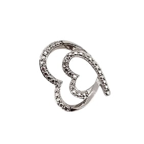 New Zales Diamond Sterling Silver Butterfly Pendant 1.8 G