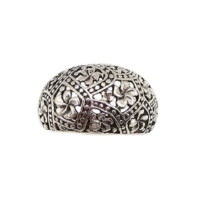 Sterling Silver Floral Ring Size 8.5 4.6 G
