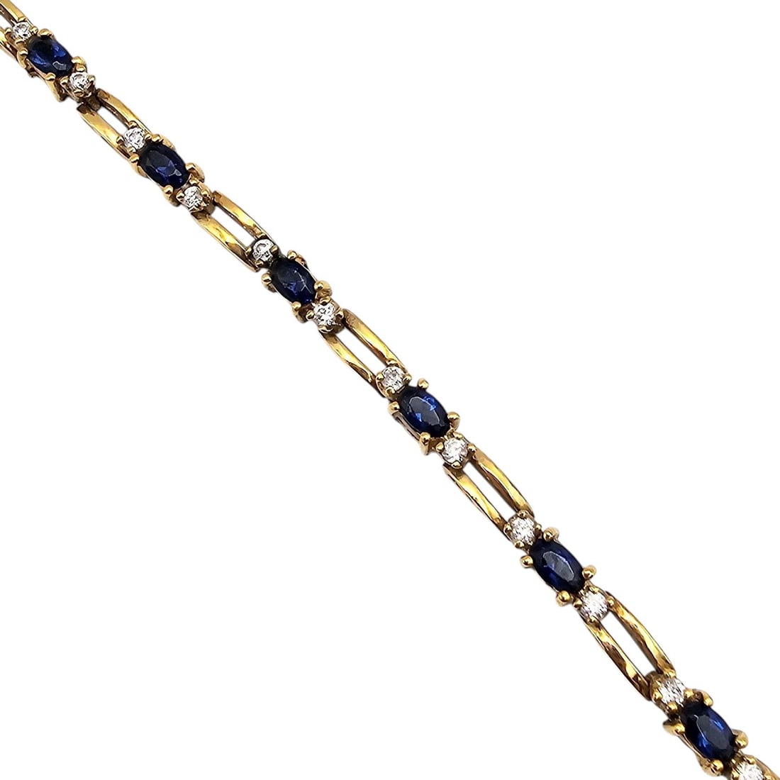 Rhinestone Gold Over Sterling Silver Tennis Bracelet 10.8 G: Rhinestone Gold Over Sterling Silver Tennis Bracelet 10.8 G