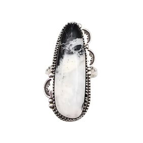 D'Joy Dendritic Opal Sterling Silver Ring Size 9.5 12.2 G