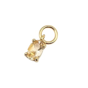 Ross Simons Citrine Gold Over Sterling Silver Pendant 0.5 G