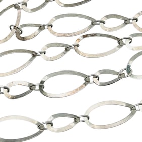 MILOR Italy, Sterling Oval Linked Chain Necklace 27 G