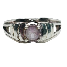 Amethyst Sterling Ring Size 9, 6.4 G