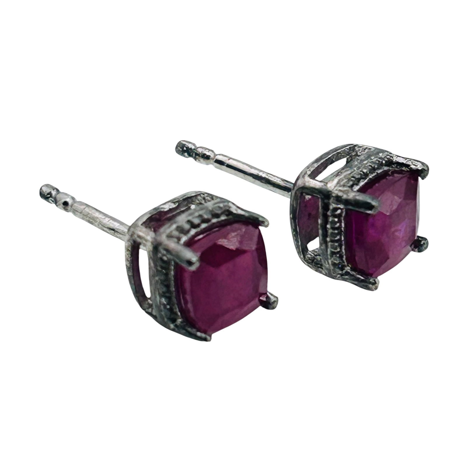 DJoy Ruby Sterling Stud Earrings  1.35 G (1 of 6)