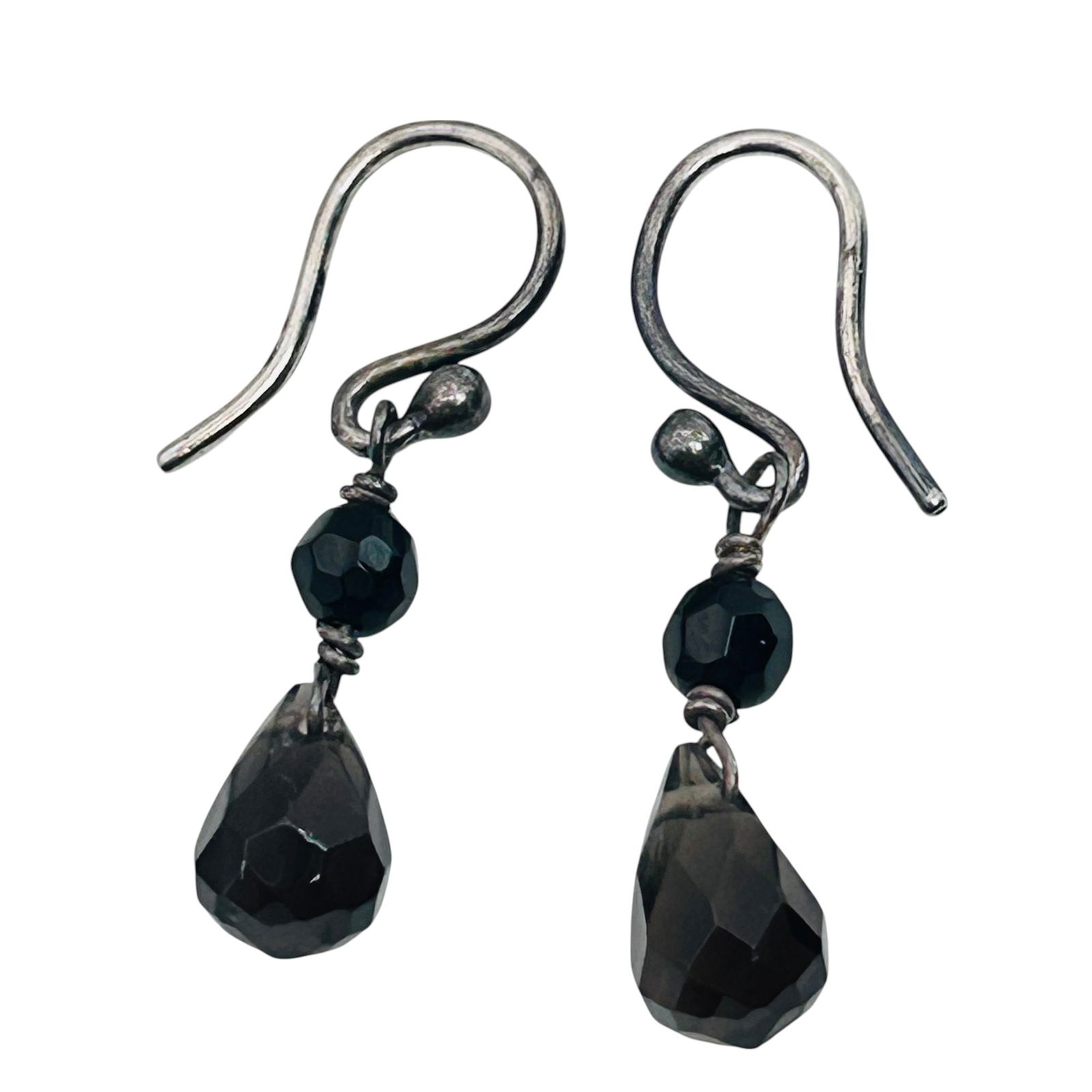 Smoky Quartz Sterling Dangle Earrings 1.73 G (1 of 4)