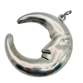 Taxco T2-12 Mexico Sterling Moon Pendant 7.5g