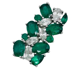 SGL Emerald Topaz Sterling Pendant 2.83 G