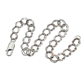 Sterling Cable Chain Charm Bracelet 5.62 G