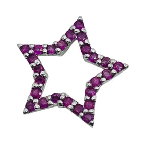 FAS Pink Spinel Sterling Star Pendant 2.13 G