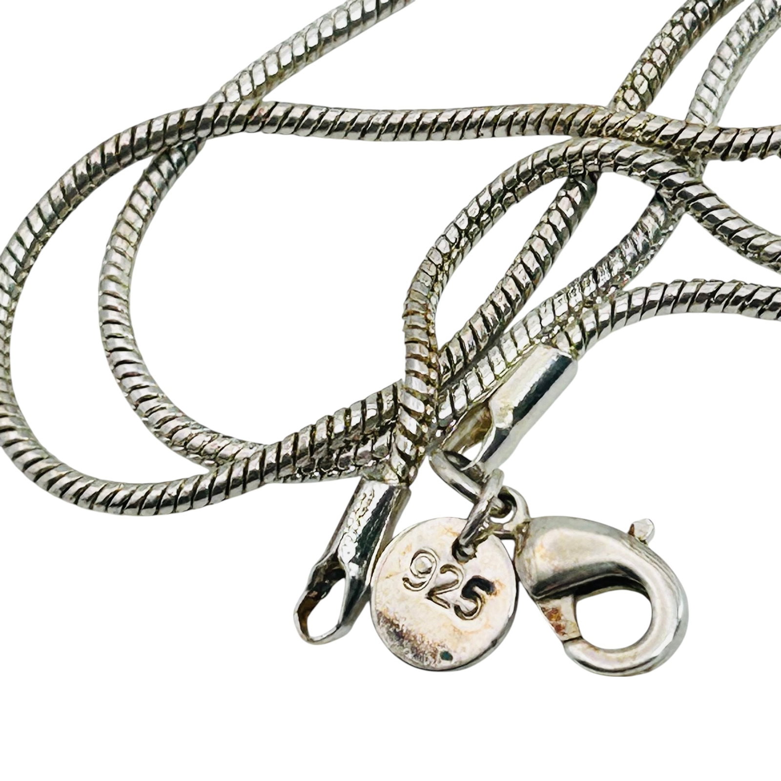 Sterling Round Snake Chain Necklace 7.61 G: Sterling round snake chain necklace 7.61 g