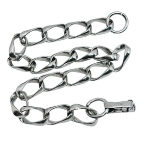 Sterling Curb Chain Charm Bracelet 12.65 G