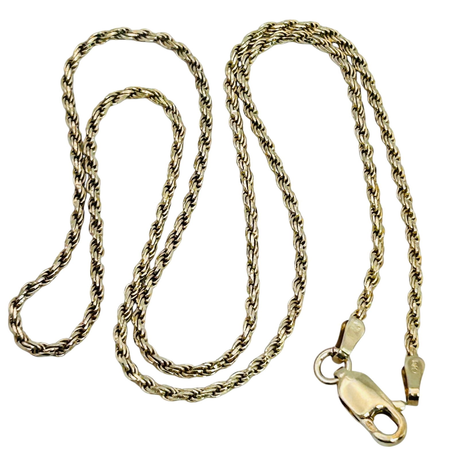 GM Italy Sterling Rope Chain Necklace 3.95 G (1 of 4)