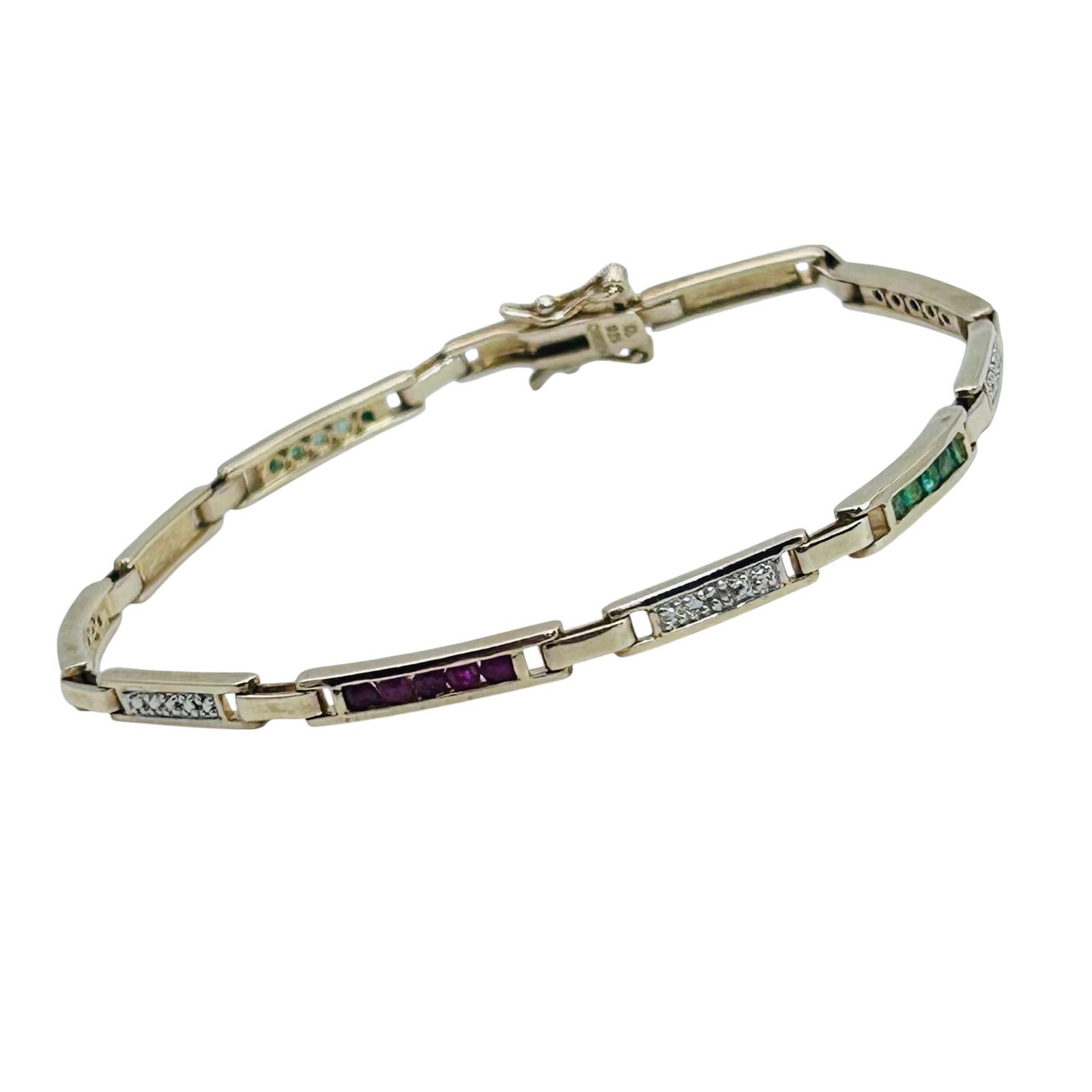 Garnet Spinel Sterling Gemstone Bracelet 9.28 G: Garnet spinel sterling gemstone bracelet 9.28 g