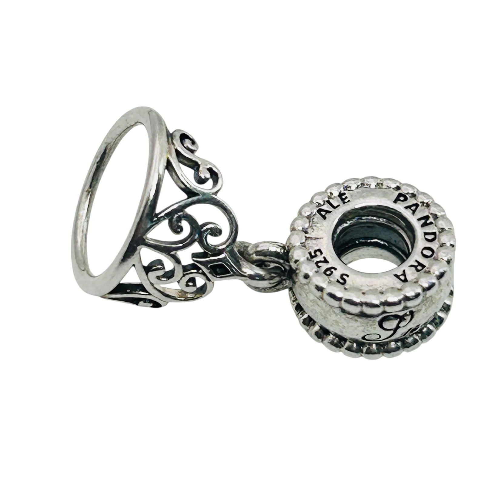 Pandora Sterling, Disney Snow White Crown Charm 3.32 G (1 of 4)