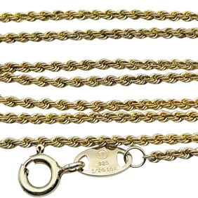 RL 1/20 10k Sterling Love,East Twisted Chain Necklace 2.99 G