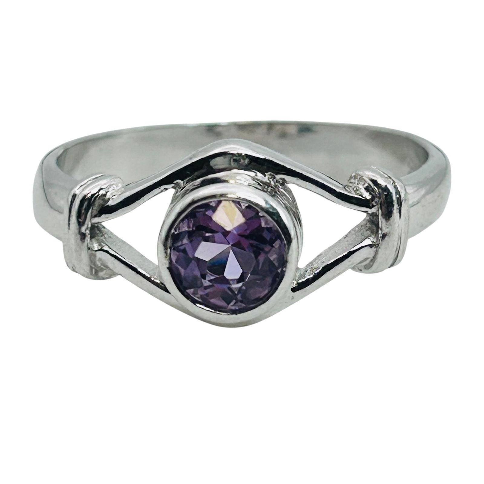 Amethyst Sterling Ring Size 7.5, 3.19 G (1 of 7)