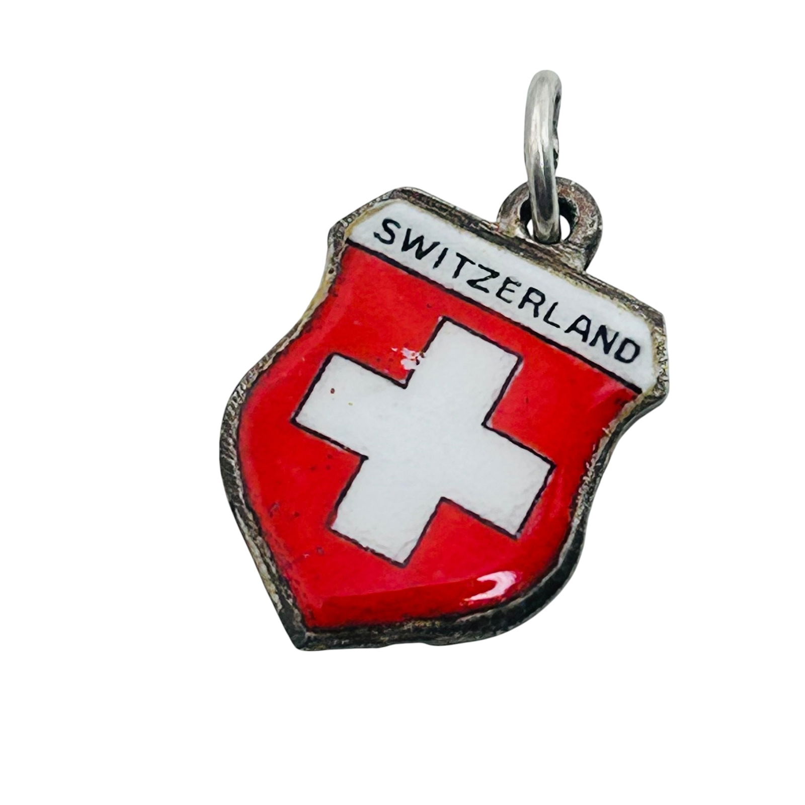 ANTIKO 800 Silver Switzerland Shield Charm 1.13 G: ANTIKO 800 silver Switzerland shield charm 1.13 g