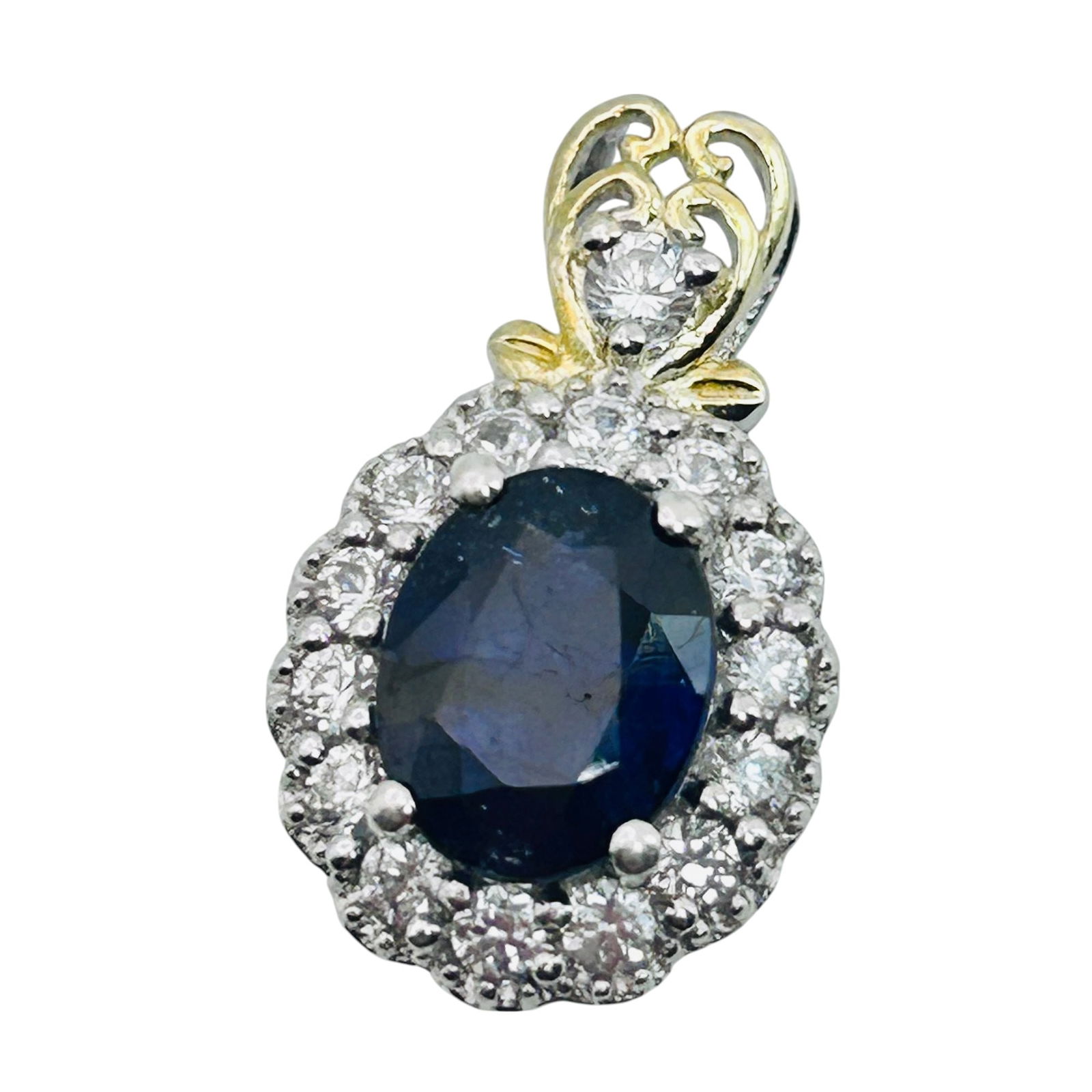 STS Sapphire In Spinel Surround Pendant 2.5g: STS sapphire in spinel surround pendant 2.5g