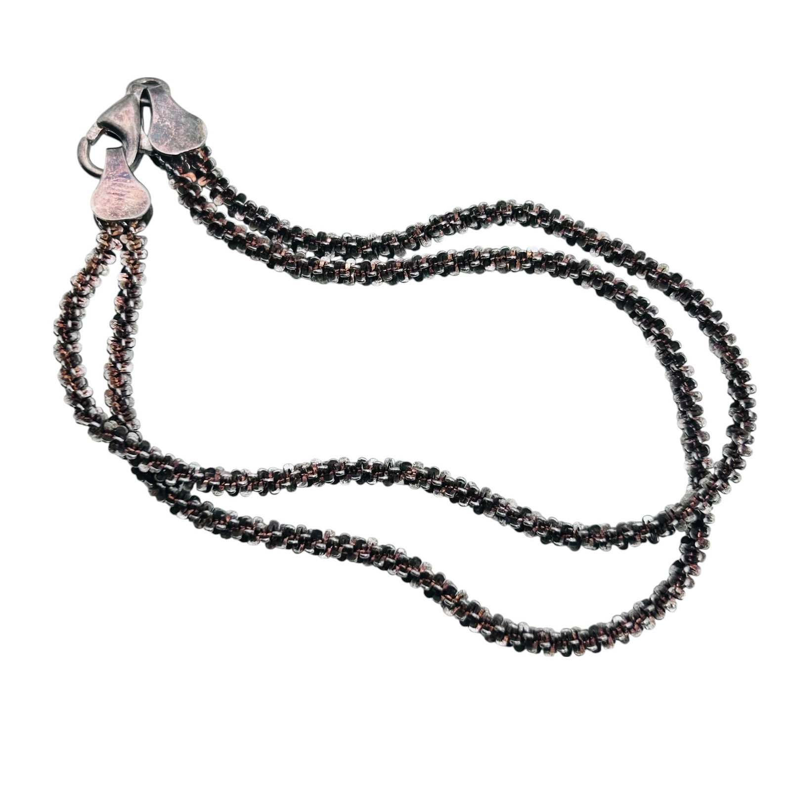 Milor Italy Sterling Double Popcorn Chain Bracelet 6.69g: Milor Italy Sterling double popcorn chain bracelet 6.69g