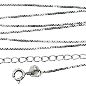 J Rosee Italy, Sterling Box Chain Adjustable Necklace, 2.14 G