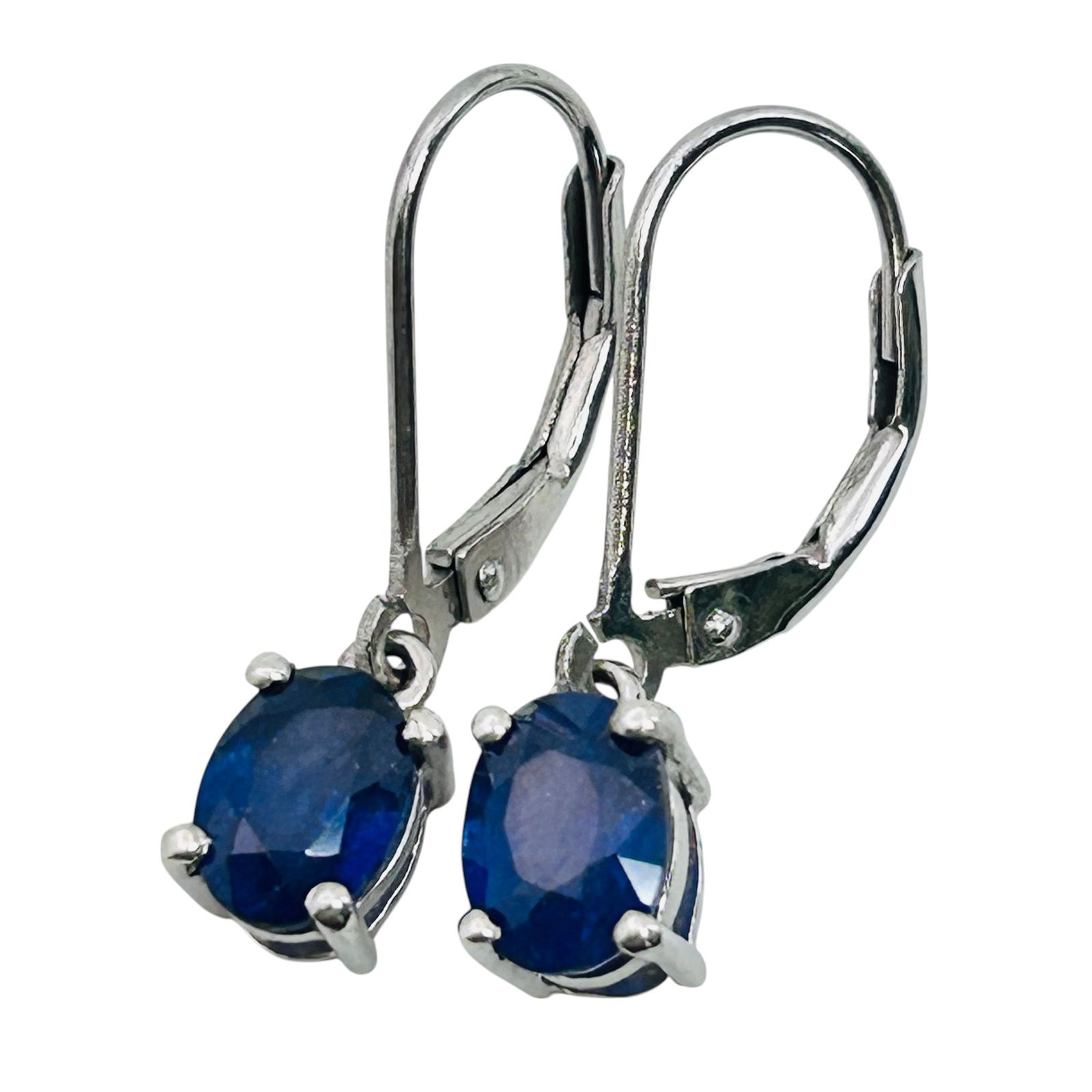 STS Topaz Sterling Hinge Back Drop Earrings 1.96 G (1 of 5)