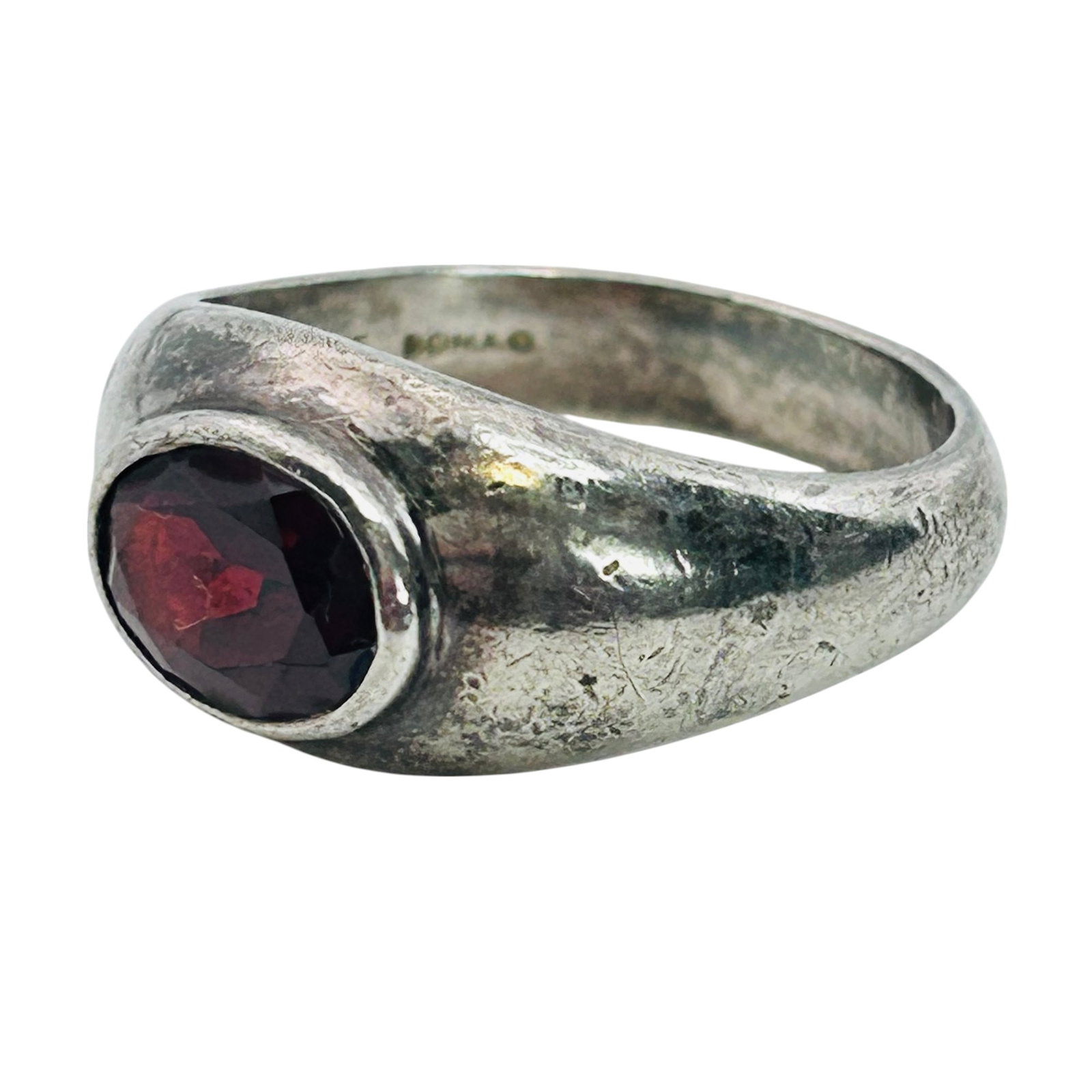 BOMA Garnet Sterling Dome Ring Size 5.5, 4.28 G: BOMA Garnet Sterling dome ring size 5.5 4.28 g