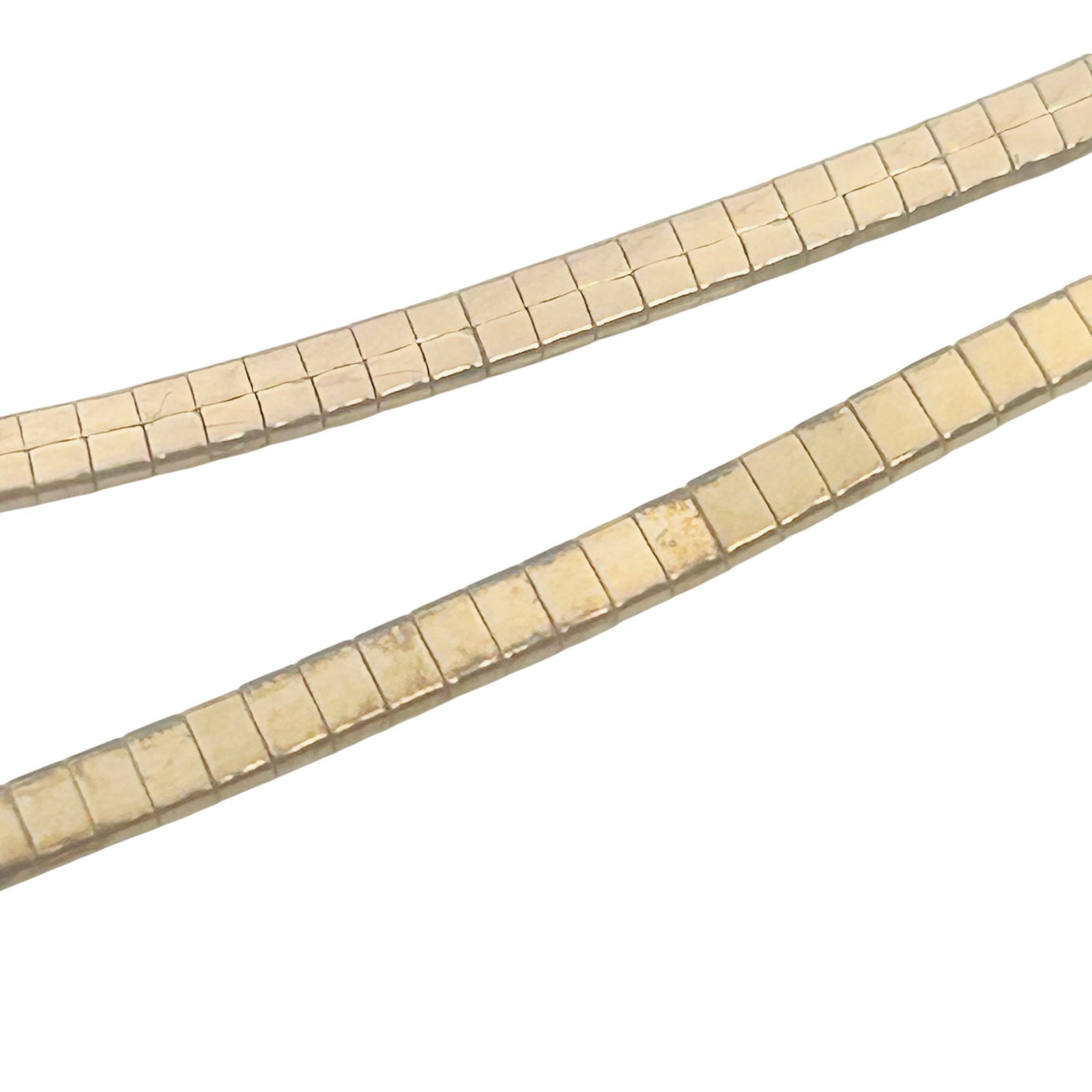 Italy, Sterling Flat Link Chain Necklace 11.8: Italy Sterling flat link chain necklace 11.8