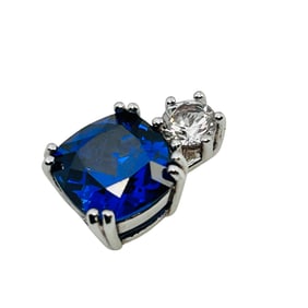 PAJ Sapphire Topaz Sterling Pendant 1.75 G